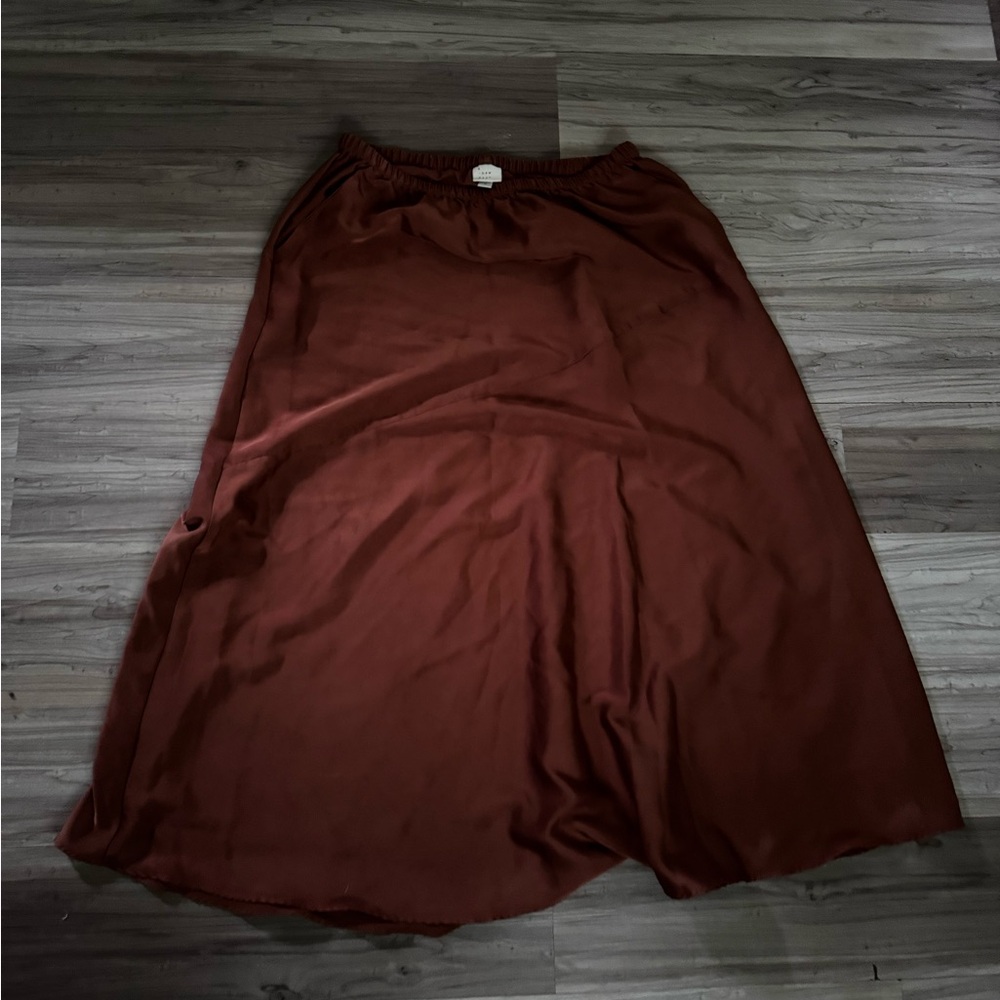a new day Rich Brown Midi Skirt
